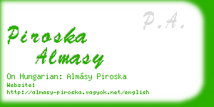 piroska almasy business card
