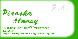 piroska almasy business card